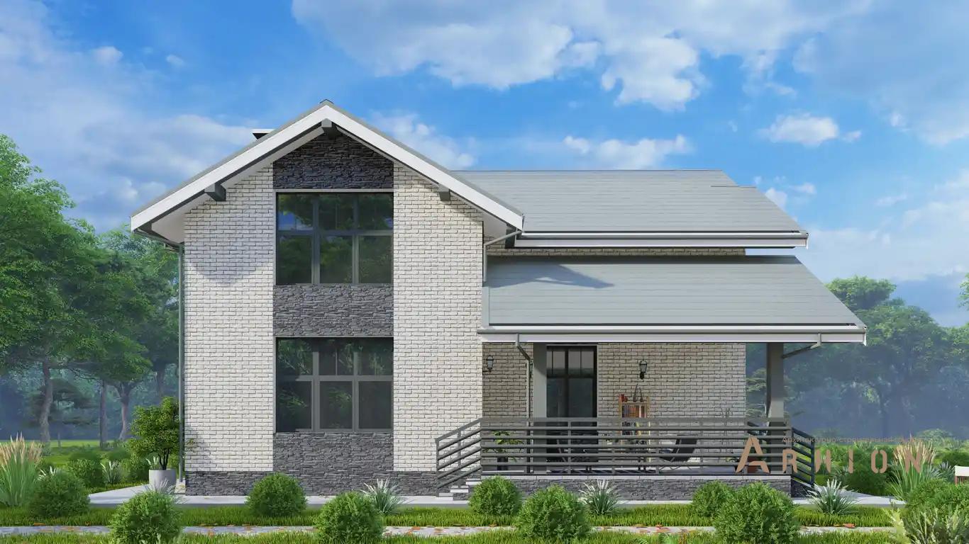 4. Проект одноэтажного дома в альпийском стиле с многоскатной кровлей, H-1524, площадью - 157 кв c мансардой, терассой, балконом