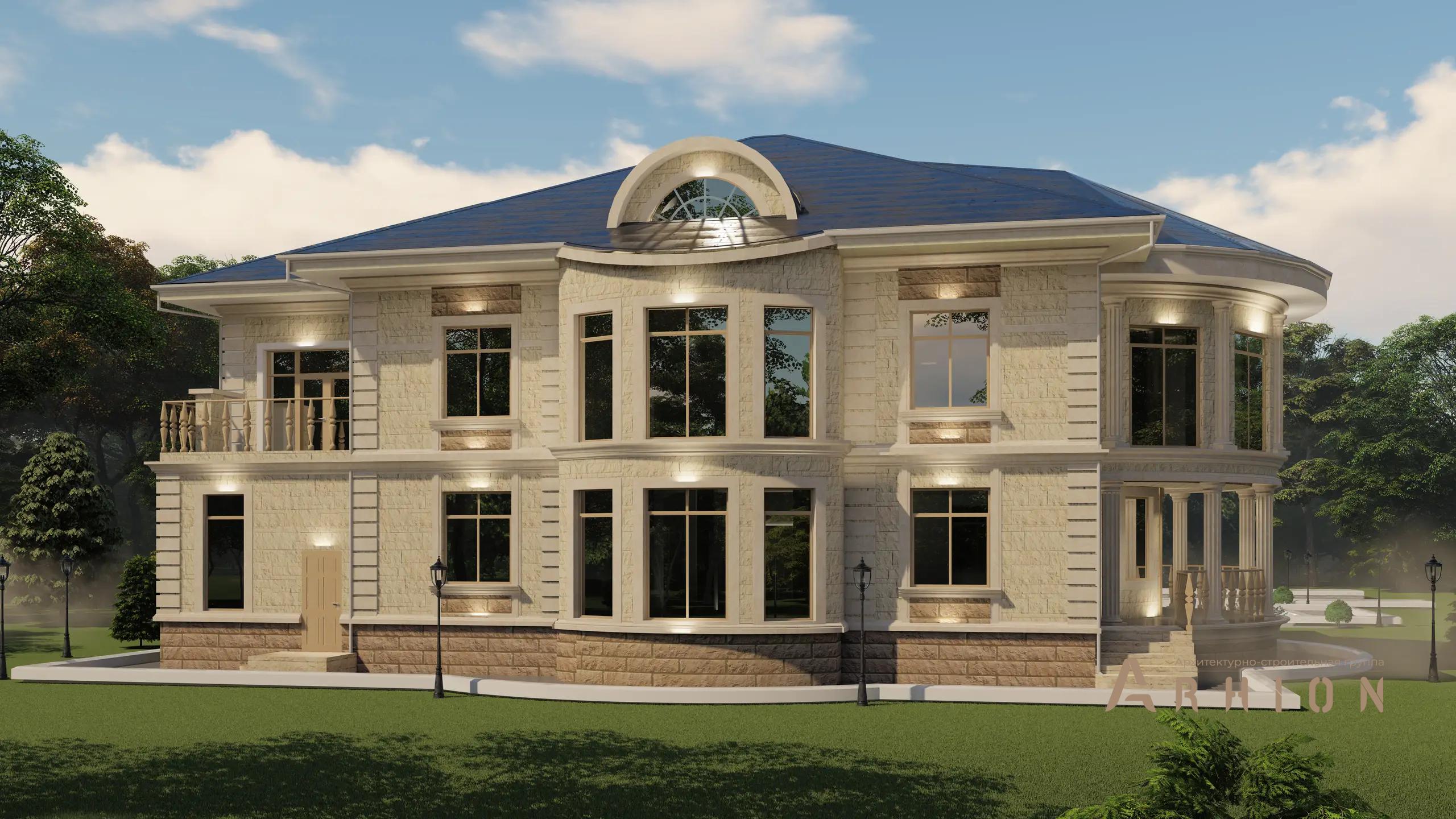 3. Проект двухэтажного дома в классическом стиле с многоскатной кровлей, H-1700, площадью - 561 кв