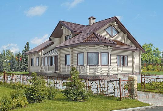 6. Проект двухэтажного дома в современном стиле с плоской кровлей , h-212-2d, площадью - 212 кв