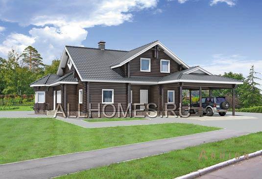 1. Проект двухэтажного дома в современном стиле с плоской кровлей , h-212-2d, площадью - 212 кв