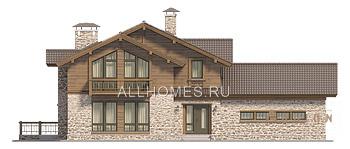 4. Проект одноэтажного дома в современном стиле с двускатной кровлей, l-281-1p, площадью - 280 кв c мансардой, гаражом