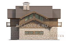 5. Проект одноэтажного дома в современном стиле с двускатной кровлей, l-281-1p, площадью - 280 кв c мансардой, гаражом