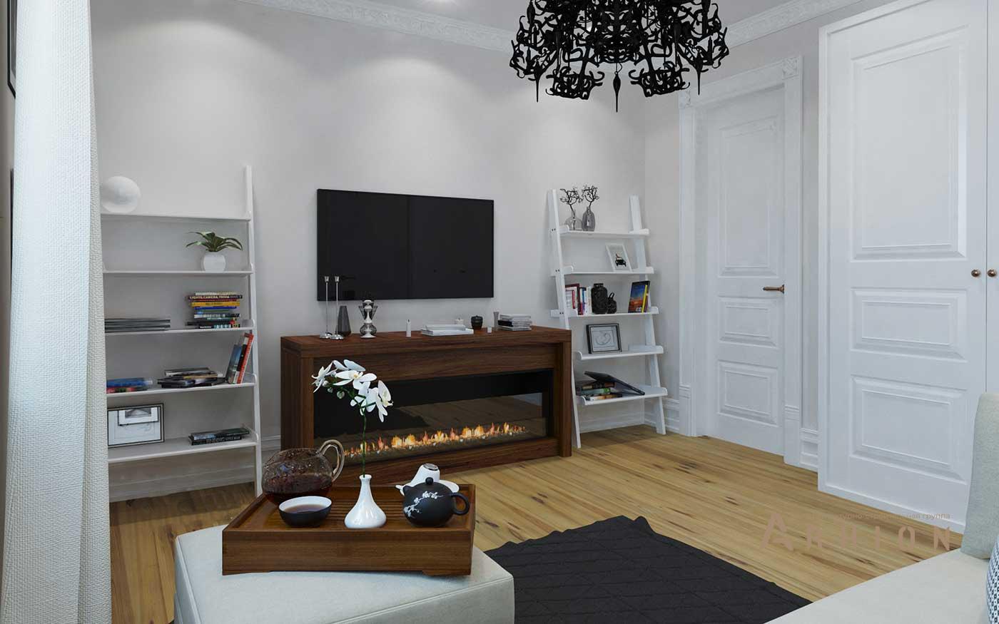 4. Проект одноэтажного дома в стиле шале с плоской кровлей , l-60, площадью - 60 кв c терассой