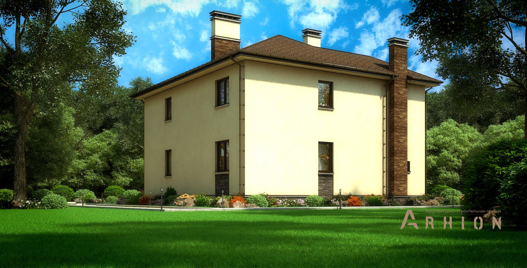 3. Проект двухэтажного дома в стиле лофт с односкатной кровлей, M-355, площадью - 205 кв c сауной, гаражом