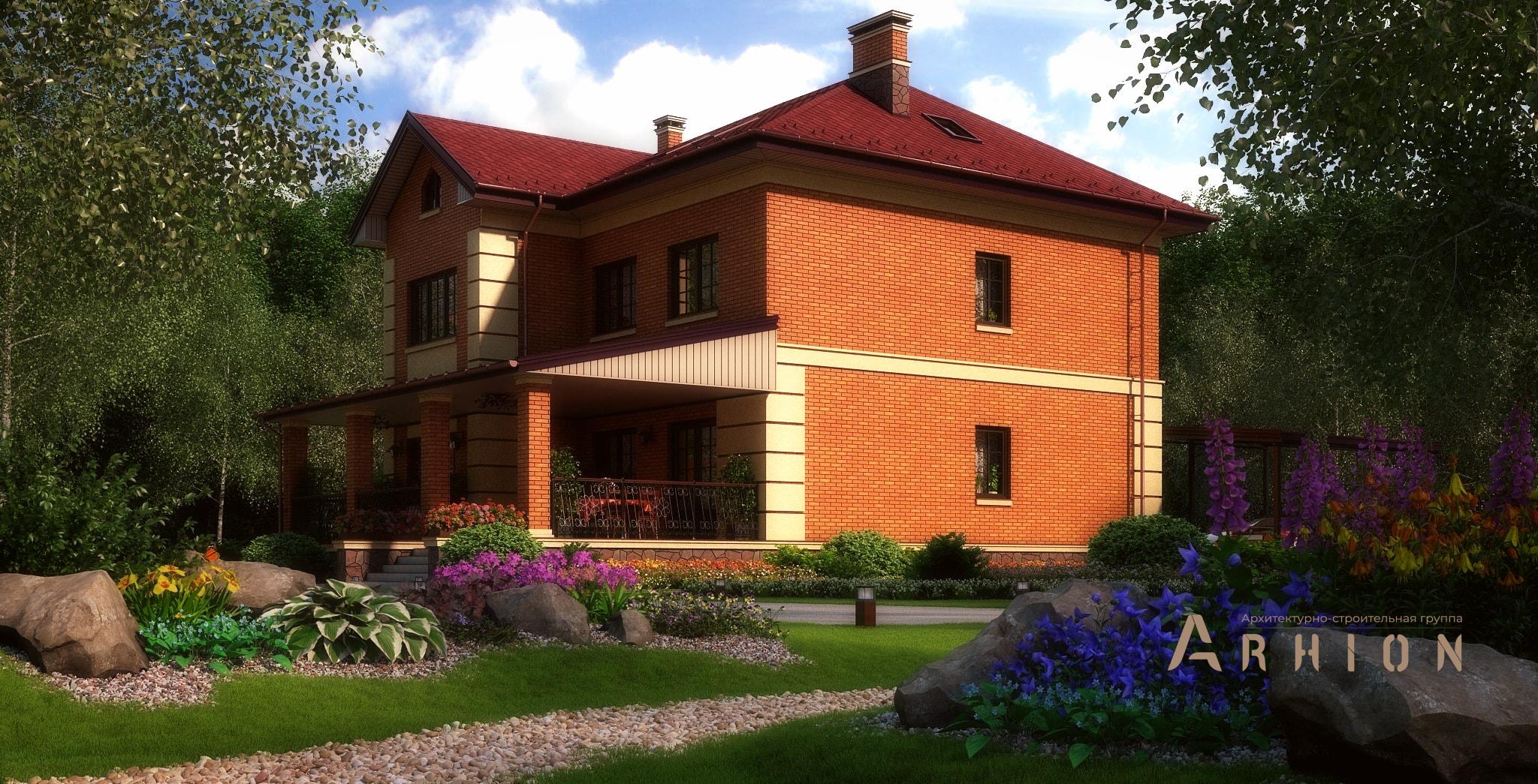 3. Проект двухэтажного дома в современном классическом стиле с многоскатной кровлей, M-378, площадью - 264 кв c терассой