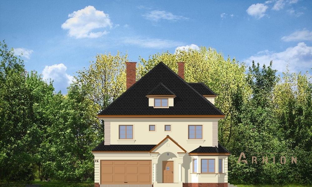 7. Проект одноэтажного дома в классическом стиле с четырехскатной, mp-001, площадью - 414 кв c мансардой, терассой, балконом, гаражом, эркером