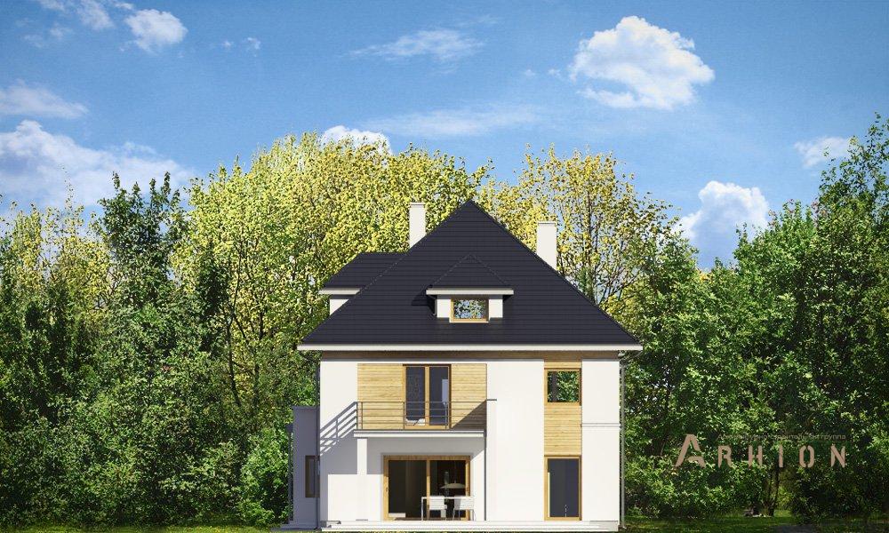 9. Проект двухэтажного дома в европейском стиле с четырехскатной, mp-002, площадью - 331 кв c мансардой, терассой, гаражом