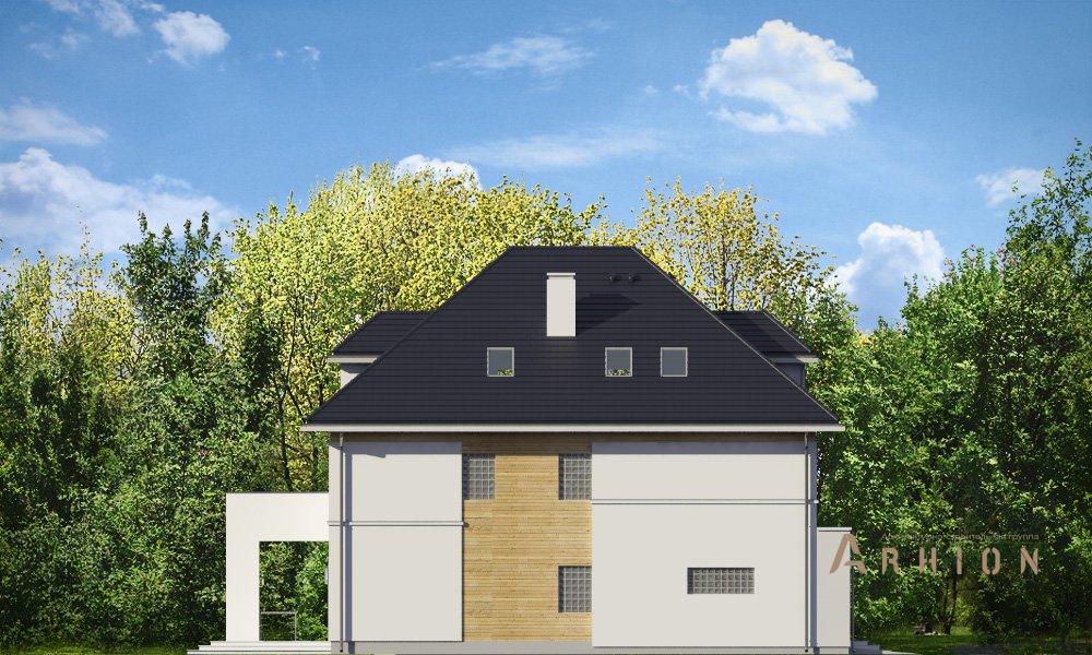 7. Проект двухэтажного дома в европейском стиле с четырехскатной, mp-002, площадью - 331 кв c мансардой, терассой, гаражом