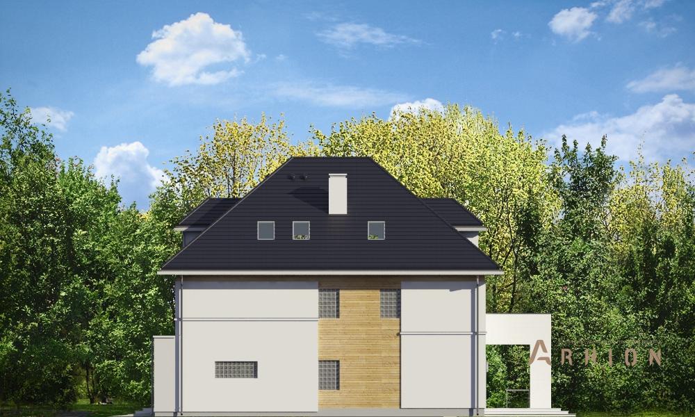 6. Проект двухэтажного дома в европейском стиле с четырехскатной, mp-002, площадью - 331 кв c мансардой, терассой, гаражом