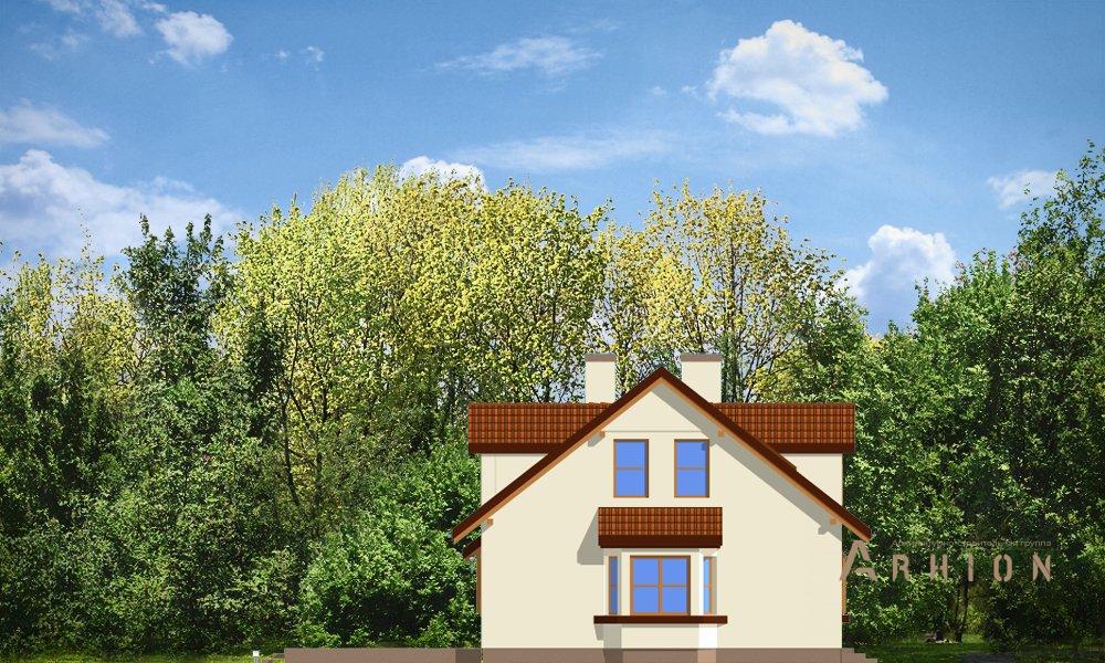 9. Проект одноэтажного дома в европейском стиле с двускатной кровлей, mp-015, площадью - 168 кв c мансардой, терассой, гаражом, эркером