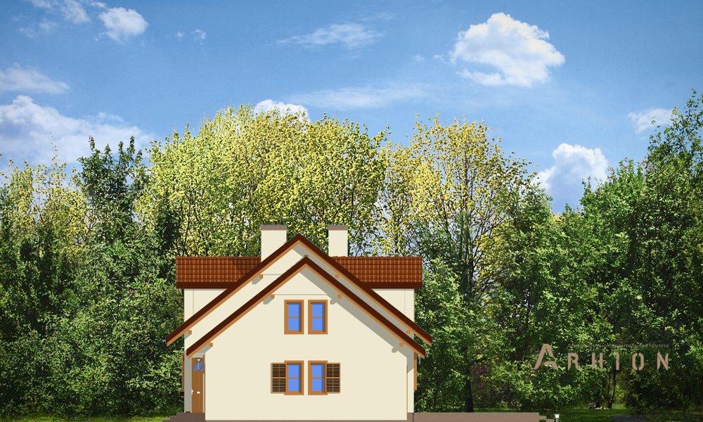 2. Проект одноэтажного дома в европейском стиле с двускатной кровлей, mp-015, площадью - 168 кв c мансардой, терассой, гаражом, эркером