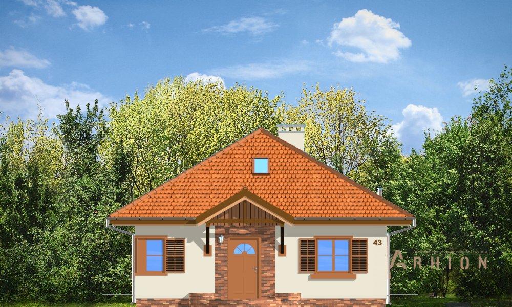 3. Проект одноэтажного дома в европейском стиле с четырехскатной, mp-025, площадью - 85 кв c гаражом