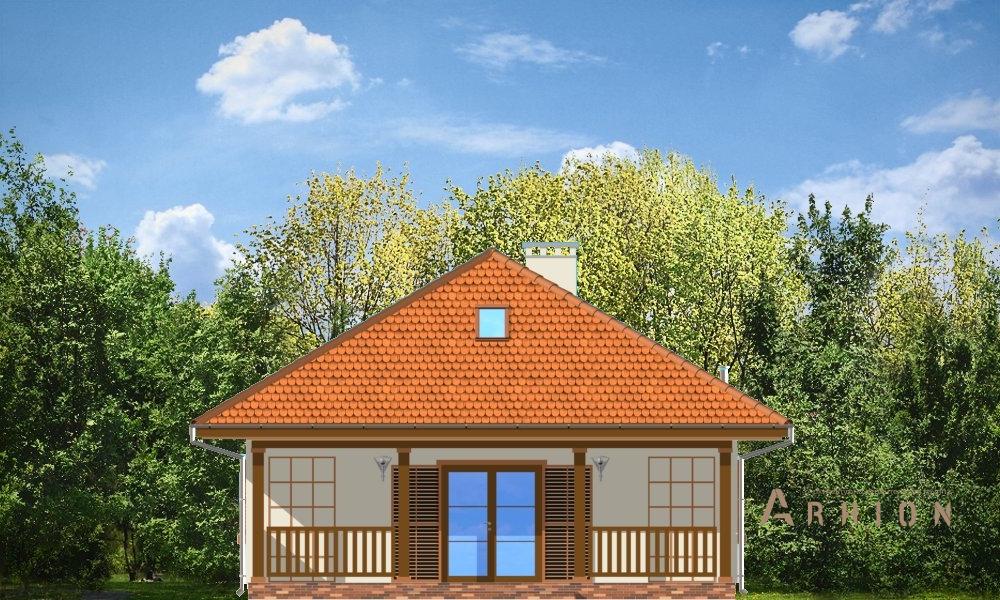 7. Проект одноэтажного дома в европейском стиле с четырехскатной, mp-025, площадью - 85 кв c гаражом