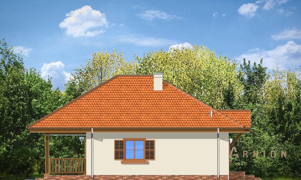 5. Проект одноэтажного дома в европейском стиле с четырехскатной, mp-025, площадью - 85 кв c гаражом