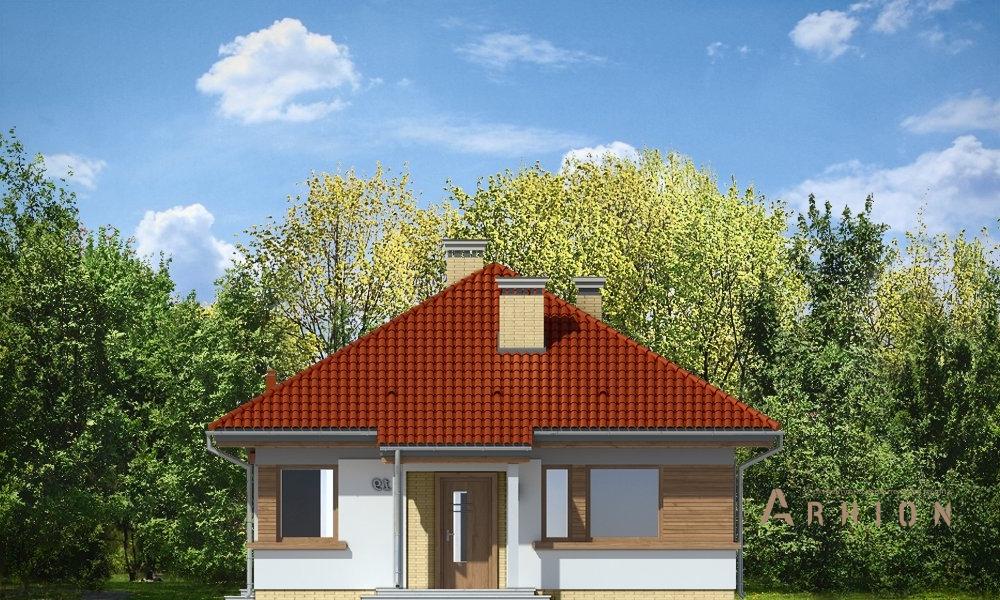 3. Проект одноэтажного дома в европейском стиле с многоскатной кровлей, mp-035, площадью - 85 кв c мансардой, терассой