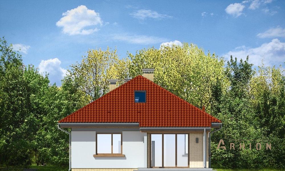 2. Проект одноэтажного дома в европейском стиле с многоскатной кровлей, mp-035, площадью - 85 кв c мансардой, терассой