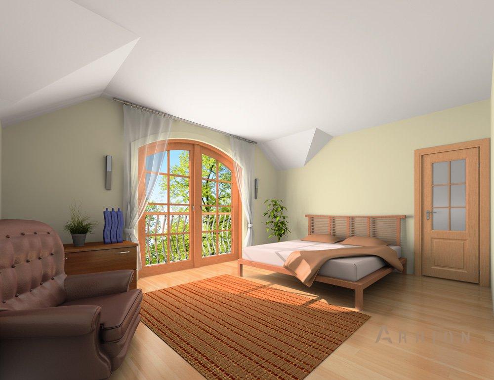 2. Проект одноэтажного дома в прованском стиле с многоскатной кровлей, mp-041, площадью - 362 кв c мансардой, терассой, балконом, гаражом, эркером