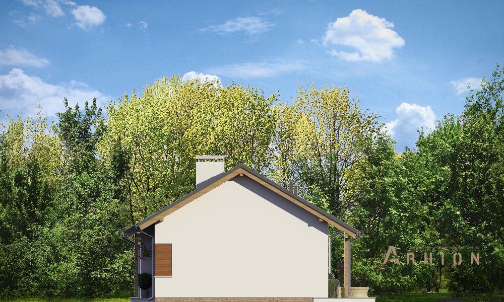 5. Проект одноэтажного дома в канадском стиле с двускатной кровлей, mp-047, площадью - 81 кв c мансардой, терассой