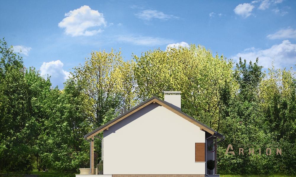 2. Проект одноэтажного дома в канадском стиле с двускатной кровлей, mp-047, площадью - 81 кв c мансардой, терассой