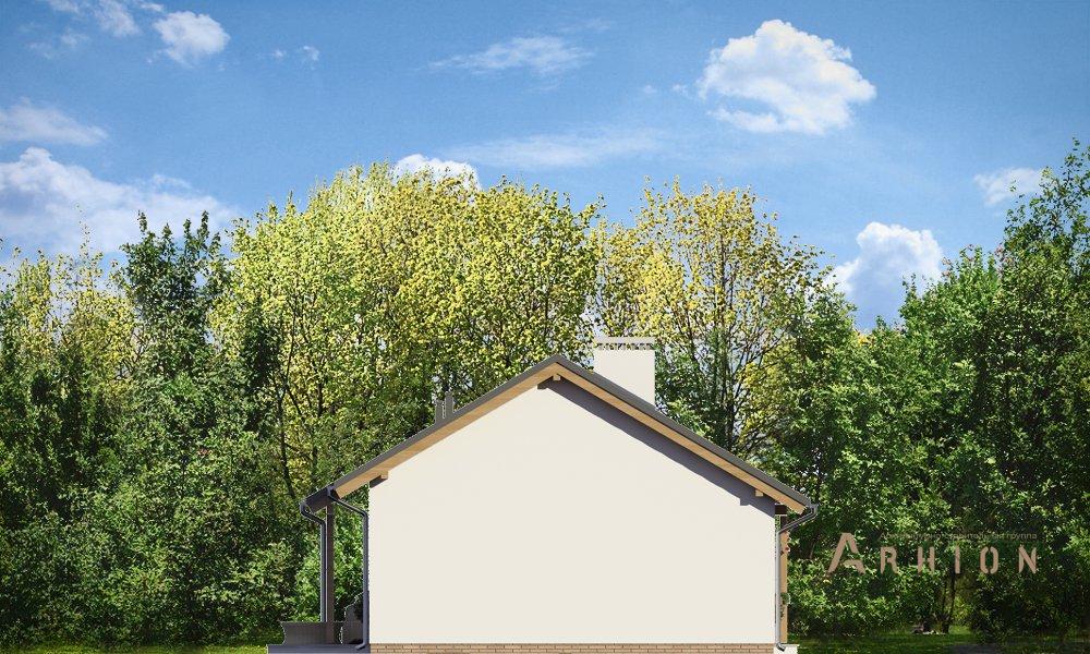 4. Проект одноэтажного дома в канадском стиле с двускатной кровлей, mp-047, площадью - 81 кв c мансардой, терассой