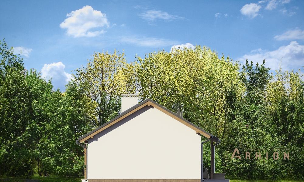 6. Проект одноэтажного дома в канадском стиле с двускатной кровлей, mp-047, площадью - 81 кв c мансардой, терассой