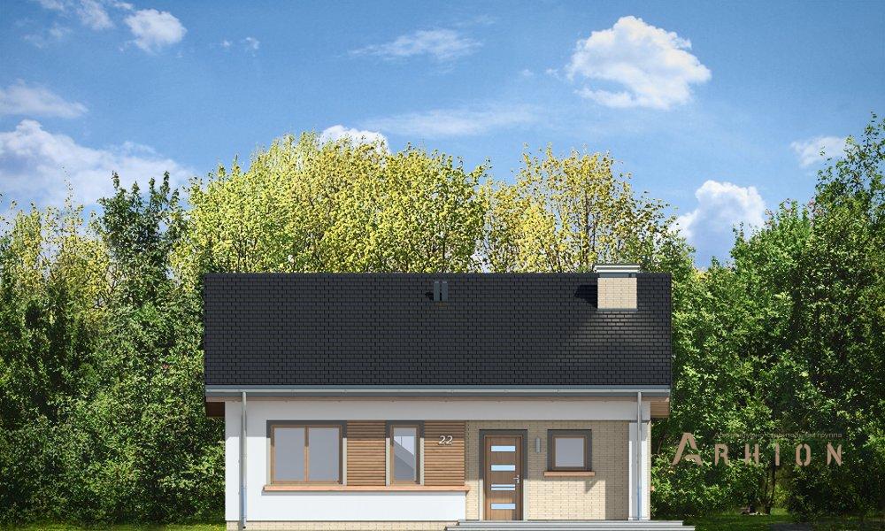 9. Проект одноэтажного дома в канадском стиле с двускатной кровлей, mp-049, площадью - 110 кв c мансардой, терассой