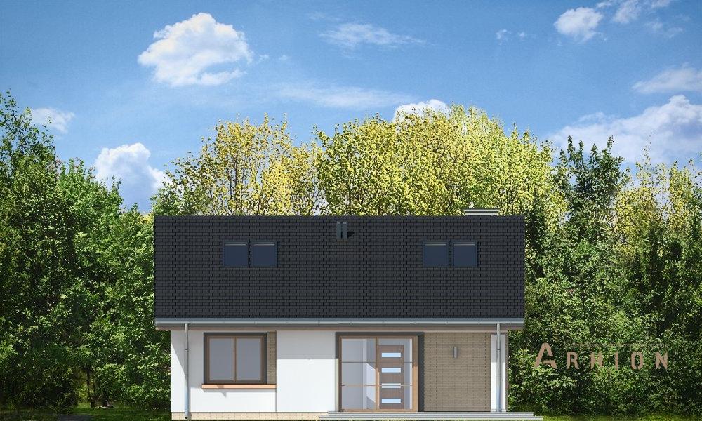 3. Проект одноэтажного дома в канадском стиле с двускатной кровлей, mp-049, площадью - 110 кв c мансардой, терассой