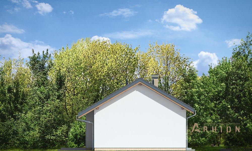 6. Проект одноэтажного дома в канадском стиле с двускатной кровлей, mp-049, площадью - 110 кв c мансардой, терассой