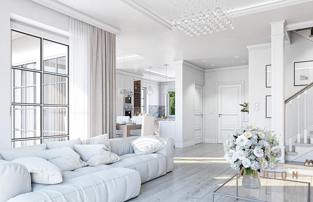 4. Проект двухэтажного дома в современном классическом стиле с четырехскатной, mp-056, площадью - 224 кв c терассой, балконом, гаражом, эркером