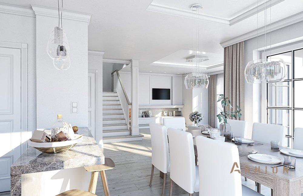 3. Проект двухэтажного дома в современном классическом стиле с четырехскатной, mp-056, площадью - 224 кв c терассой, балконом, гаражом, эркером