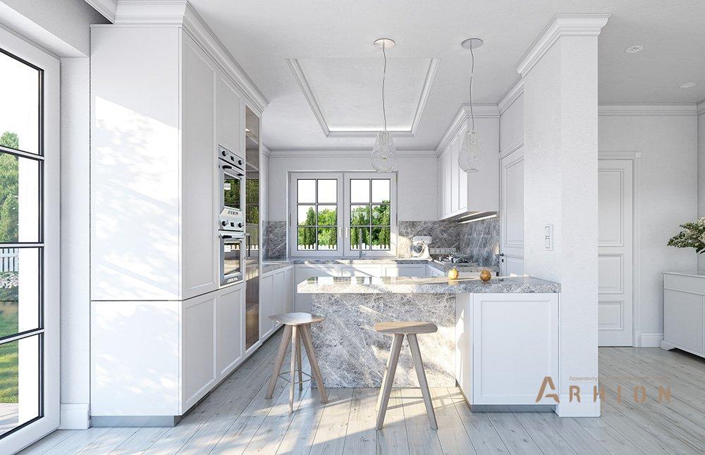 7. Проект двухэтажного дома в современном классическом стиле с четырехскатной, mp-056, площадью - 224 кв c терассой, балконом, гаражом, эркером