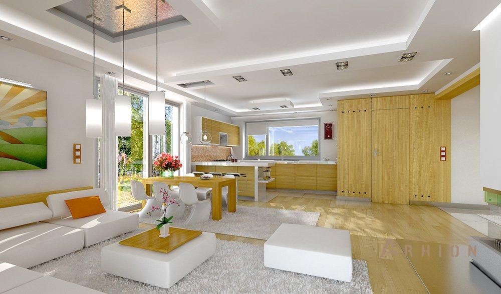 6. Проект одноэтажного дома в европейском стиле с двускатной кровлей, mp-063, площадью - 219 кв c мансардой, терассой, гаражом