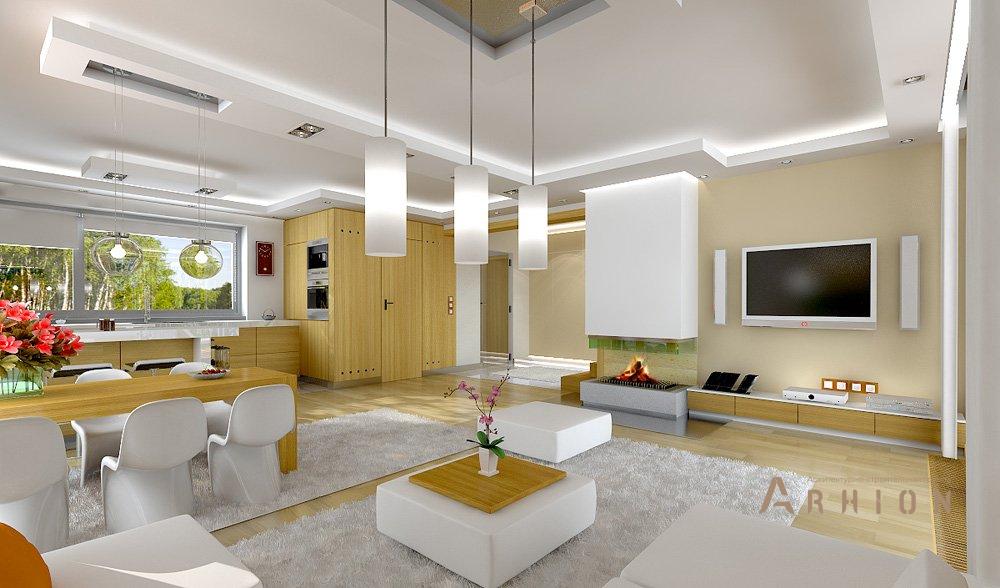 5. Проект одноэтажного дома в европейском стиле с двускатной кровлей, mp-063, площадью - 219 кв c мансардой, терассой, гаражом