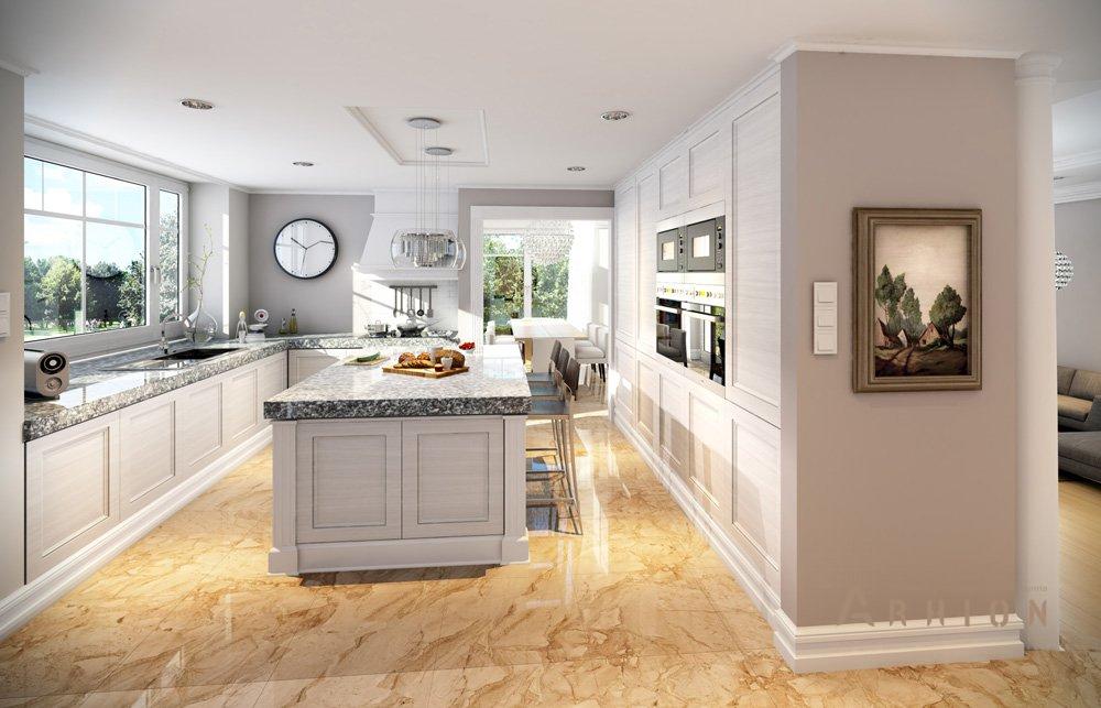 5. Проект одноэтажного дома в американском стиле с двускатной кровлей, mp-070, площадью - 407 кв c цокольным этажом, мансардой, сауной, терассой, балконом, гаражом, вторым светом