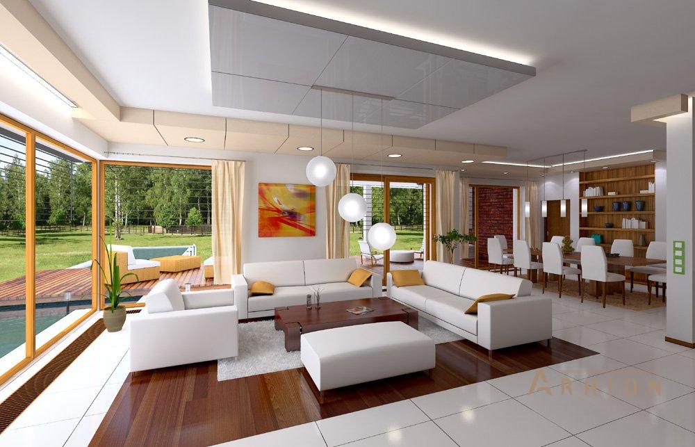 2. Проект двухэтажного дома в современном стиле с четырехскатной, mp-074, площадью - 597 кв c сауной, терассой, балконом, гаражом, бассейном, вторым светом