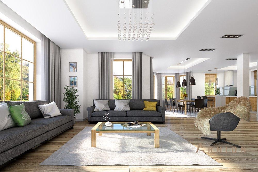 2. Проект одноэтажного дома в прованском стиле с четырехскатной, mp-079, площадью - 210 кв c мансардой, терассой, балконом, гаражом, эркером