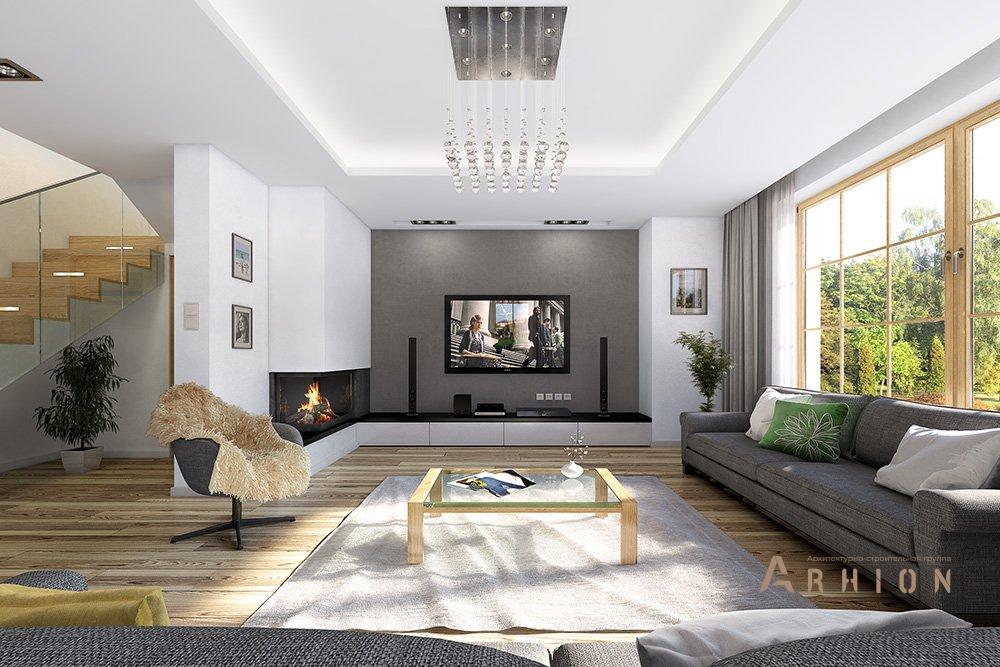 7. Проект одноэтажного дома в прованском стиле с четырехскатной, mp-079, площадью - 210 кв c мансардой, терассой, балконом, гаражом, эркером