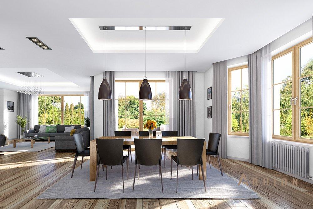 5. Проект одноэтажного дома в прованском стиле с четырехскатной, mp-079, площадью - 210 кв c мансардой, терассой, балконом, гаражом, эркером