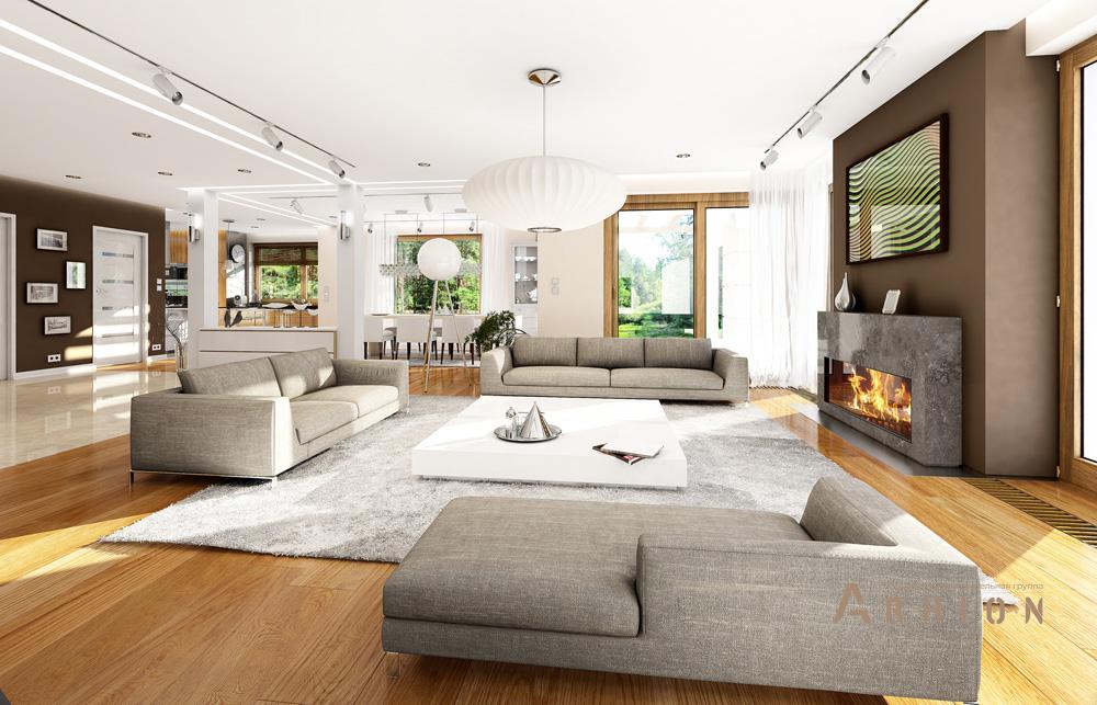 3. Проект двухэтажного дома в современном стиле с четырехскатной, mp-081, площадью - 423 кв c терассой, балконом, гаражом