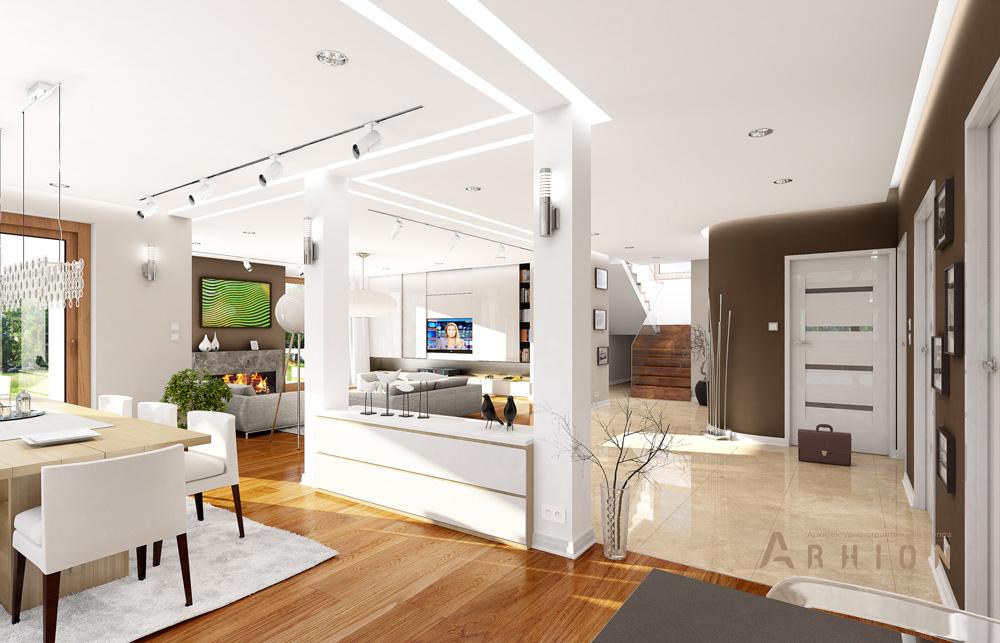 4. Проект двухэтажного дома в современном стиле с четырехскатной, mp-081, площадью - 423 кв c терассой, балконом, гаражом