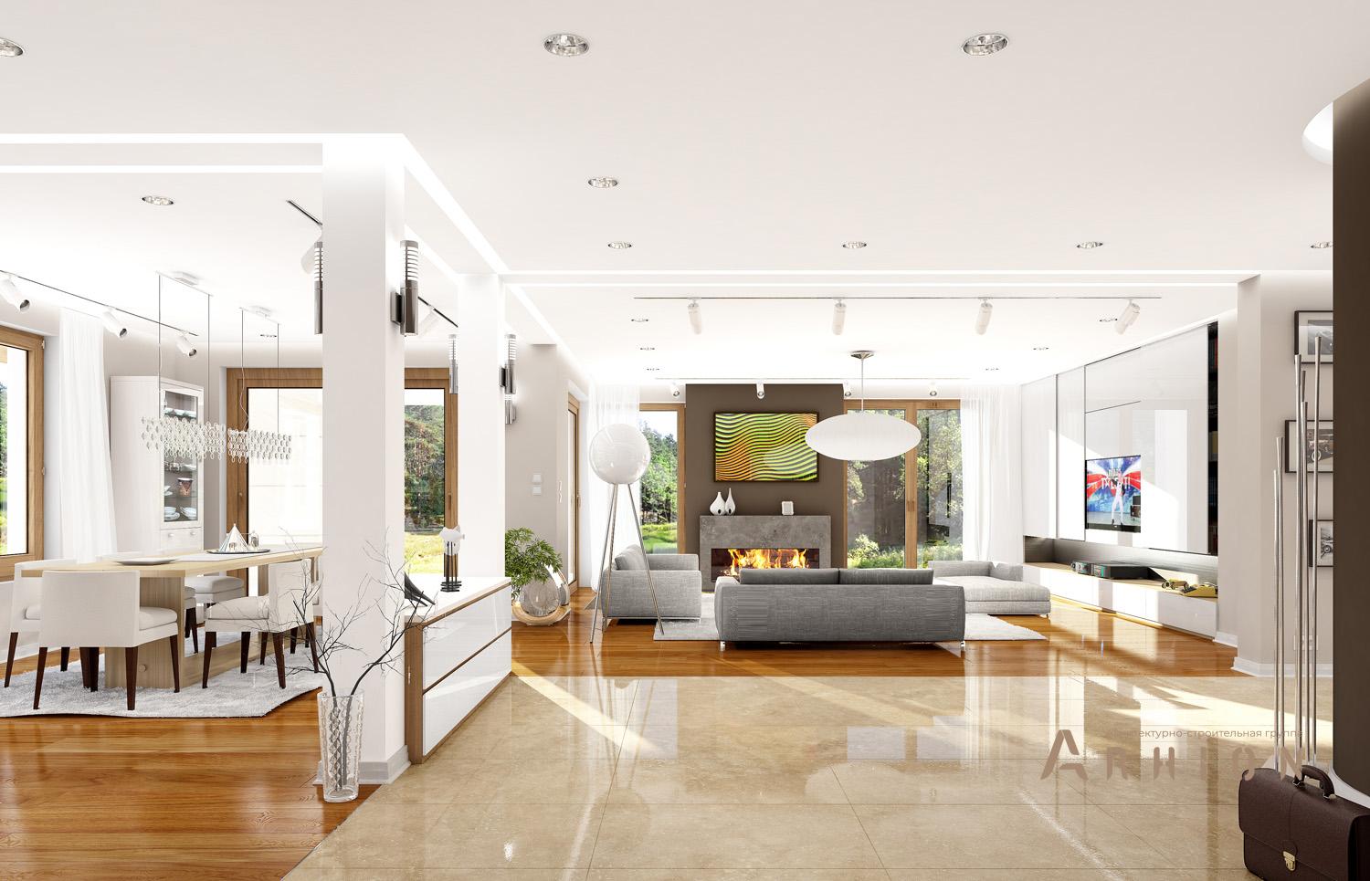 5. Проект двухэтажного дома в современном стиле с четырехскатной, mp-081, площадью - 423 кв c терассой, балконом, гаражом