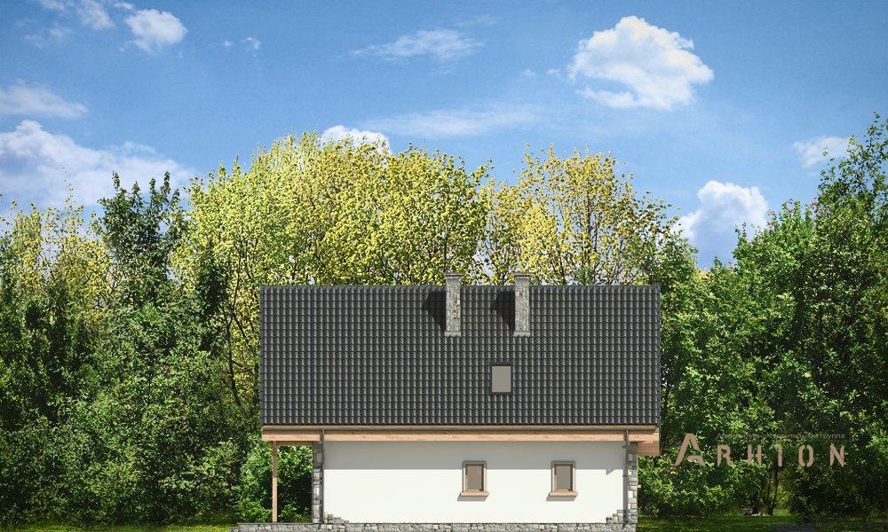 4. Проект одноэтажного дома в канадском стиле с двускатной кровлей, mp-082, площадью - 138 кв c мансардой, терассой, балконом, гаражом