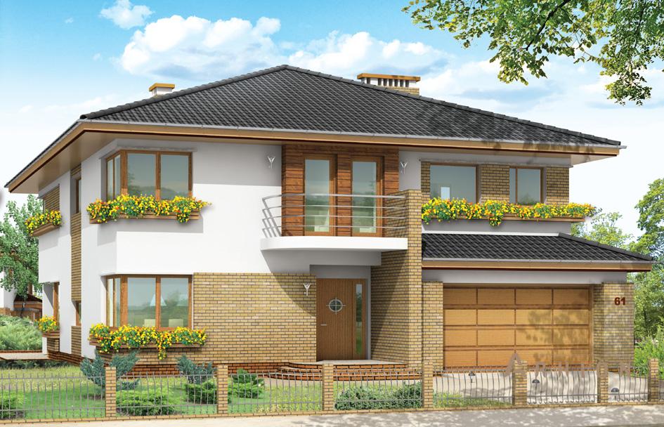 1. Проект двухэтажного дома в современном стиле с четырехскатной, mp-084, площадью - 452 кв c цокольным этажом, сауной, терассой, балконом, гаражом, эркером