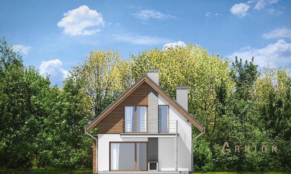 8. Проект одноэтажного дома в канадском стиле с двускатной кровлей, mp-109, площадью - 120 кв c мансардой