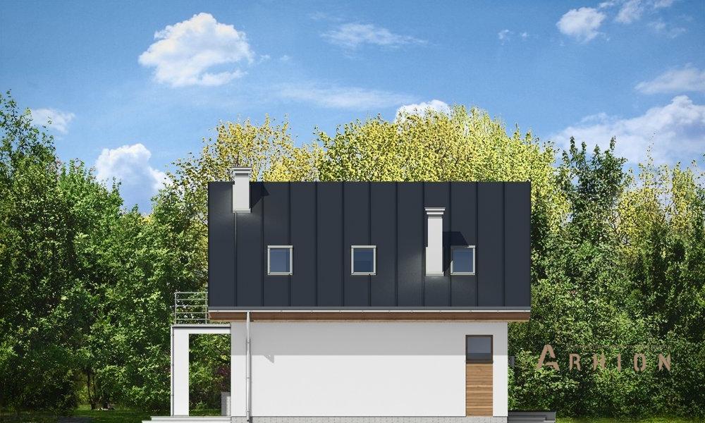 4. Проект одноэтажного дома в канадском стиле с двускатной кровлей, mp-109, площадью - 120 кв c мансардой