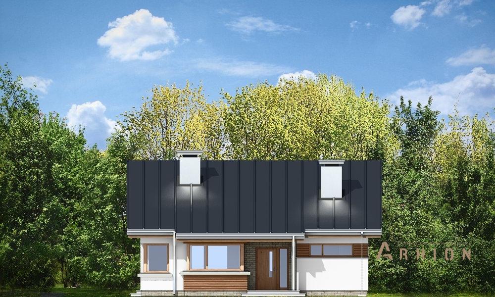 10. Проект одноэтажного дома в канадском стиле с двускатной кровлей, mp-119, площадью - 114 кв c мансардой, терассой