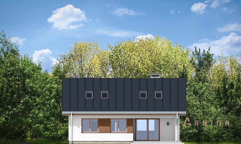 9. Проект одноэтажного дома в канадском стиле с двускатной кровлей, mp-119, площадью - 114 кв c мансардой, терассой