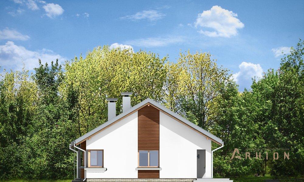 5. Проект одноэтажного дома в канадском стиле с двускатной кровлей, mp-119, площадью - 114 кв c мансардой, терассой