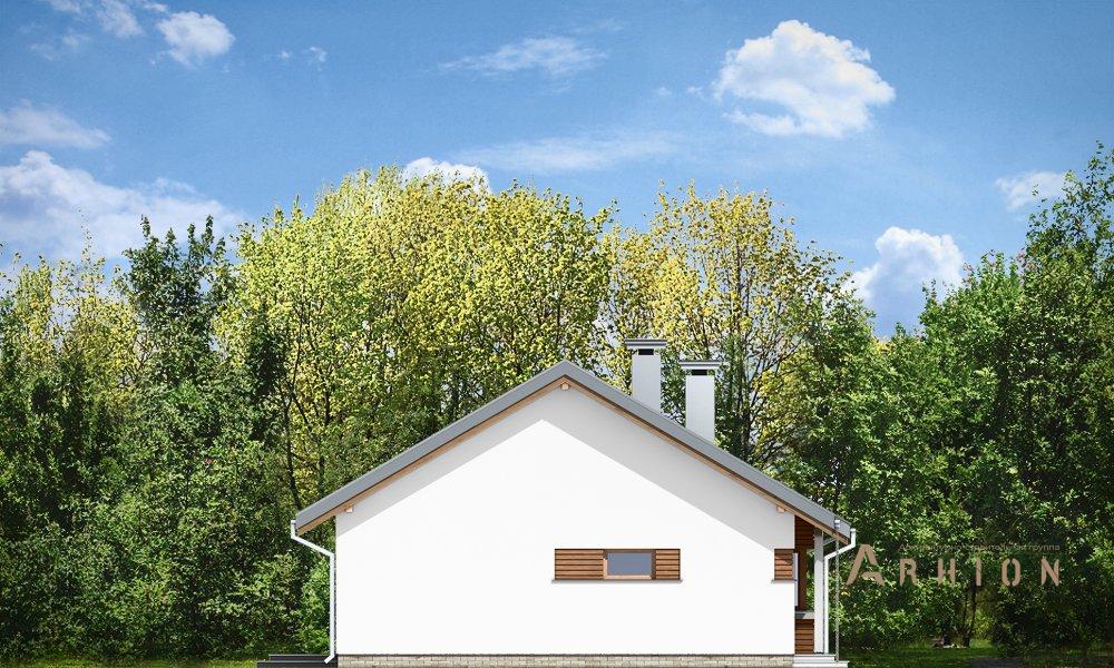 7. Проект одноэтажного дома в канадском стиле с двускатной кровлей, mp-119, площадью - 114 кв c мансардой, терассой