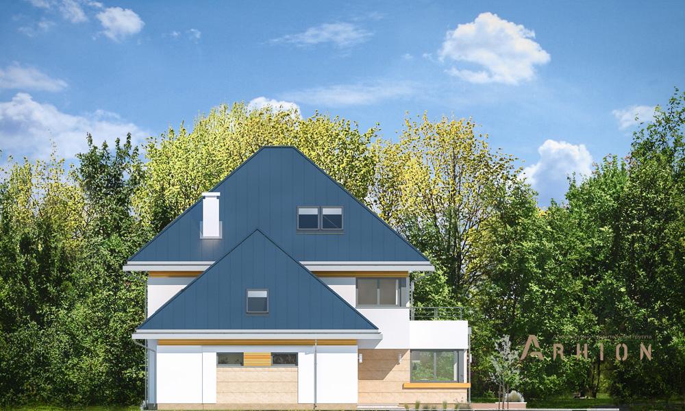 8. Проект одноэтажного дома в современном стиле с многоскатной кровлей, mp-135, площадью - 399 кв c мансардой, терассой, балконом, гаражом, вторым светом